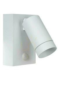 Lucide TAYLOR Outdoor Wall Spotlight with PIR Motion Sensor, White, GU10, IP54, 09831/01/31 small 1