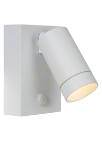 Lucide TAYLOR Outdoor Wall Spotlight with PIR Motion Sensor, White, GU10, IP54, 09831/01/31 small 4
