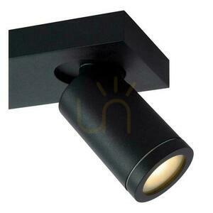 Lucide TAYLOR black bathroom ceiling spotlight 2xGU10 LED Dim to Warm IP44 09930/10/30 small 3