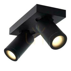 Lucide TAYLOR black bathroom ceiling spotlight 2xGU10 LED Dim to Warm IP44 09930/10/30 small 5