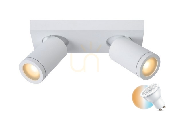 Lucide Taylor Plafond LED 2x GU10 IP44 Wit 09930/10/31
