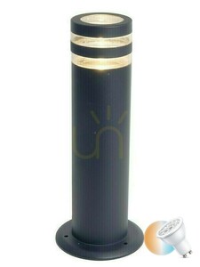 Outdoor Post Light Lutec Focus 7204803118 Anthracite 40 cm GU10 small 0