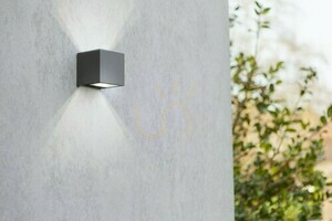 Outdoor Wall Lamp Lutec GEMINI LED 9W Anthracite Aluminum 5189114118 small 3