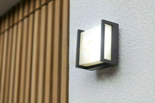Check Lutec QUBO 5195401118 anthracite outdoor LED wall light 7.8 W