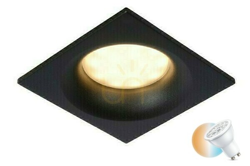 Check Lucide Ziva plafondspot zwart aluminium GU10 IP44 09924/01/30