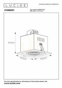 Lucide Chimney Ceiling Light Black Aluminum GU10 LED 10.6 cm 09926/01/30 small 7