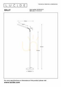 Lucide Gilly White LED Floor Lamp 36712/05/31 small 1