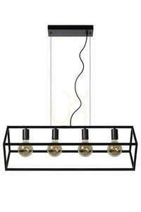 Lucide Fabian 4-Light Black Metal Pendant Light 00425/04/30 small 1