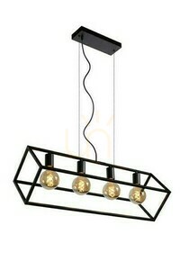 Lucide Fabian 4-Light Black Metal Pendant Light 00425/04/30 small 0