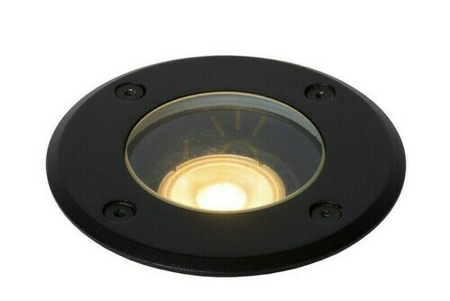 Check Lucide BILTIN 11801/01/30 Outdoor Ground Recessed Light Black IP67 GU10 LED
