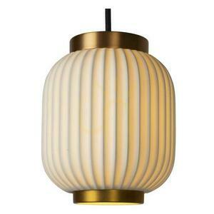 Lucide GOSSE Pendant Light White Gold Porcelain 3-Light Japandi 13435/03/31 small 4