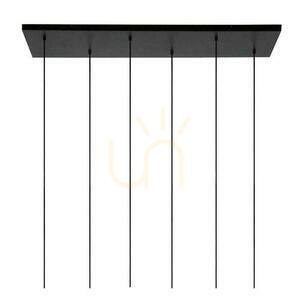 Lucide JOANET 45494/06/65 smoke glass and matt gold pendant light, 6×E27, 132 cm small 3