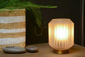 Lucide Sueno Gold Glass Table Lamp 45595/01/31 small 2