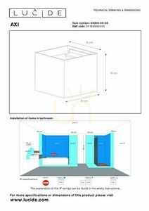 Lucide AXI LED Bathroom Wall Light Black Metal IP54 69200/06/30 small 5