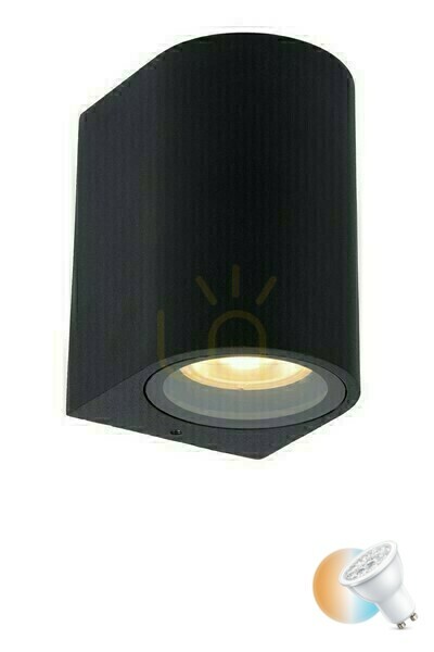Lucide Zaro Outdoor Wall Lamp Black Aluminum IP44 GU10 69801/01/30