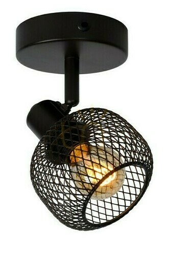 Check Lucide MAREN Black Metal Vintage Spotlight 77978/01/30