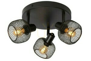 Lucide MAREN black 3-light spotlight metal vintage E14 77978/13/30 small 0