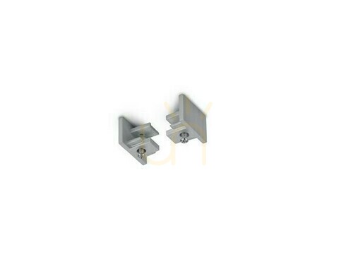 Check TRIO DUOline 703087 track end caps, titanium colour, set of 2