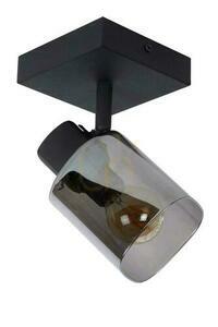 Lucide ALION black retro spot light E14 glass metal 17999/01/30 small 1