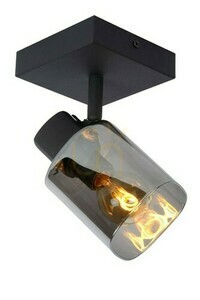Lucide ALION black retro spot light E14 glass metal 17999/01/30 small 0