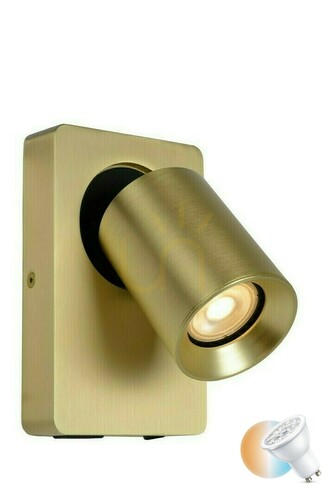 Check Lucide NIGEL Gold Aluminium GU10 Wall Light 09929/06/02