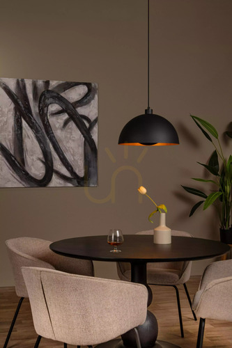 Check Lucide Siemon Black Steel Pendant Light 40 cm E27 45496/01/30