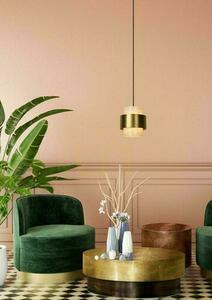 Lucide FIRMIN 45497/20/02 pendant light, opal glass with brass band, Ø 20 cm, E27, retro small 2