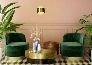 Lucide FIRMIN 45497/20/02 pendant light, opal glass with brass band, Ø 20 cm, E27, retro small 3