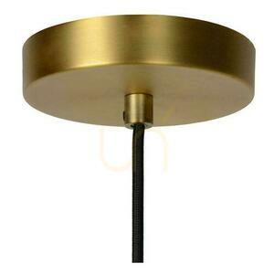 Lucide FIRMIN 45497/20/02 pendant light, opal glass with brass band, Ø 20 cm, E27, retro small 4
