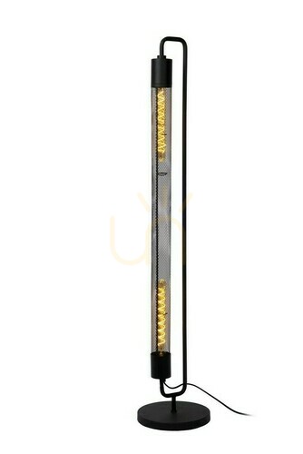 Check Lucide Calixt Black Vintage Steel Floor Lamp 2-Light E27 05733/02/30