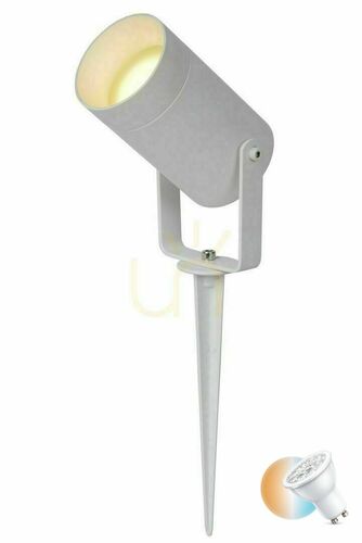 Check Lucide Taylor White Outdoor Spot Light GU10 Aluminium 09832/01/31