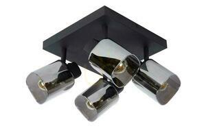 Lucide Alion 4-Light Ceiling Spotlight Black Glass Metal E14 17999/14/30 small 1