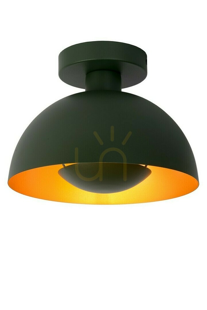Lucide Siemon Green Steel Ceiling Light 25 cm 45196/01/33