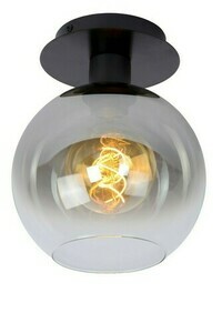 Lucide Marius plafond zwart met glas 20 cm 74114/01/30 small 0
