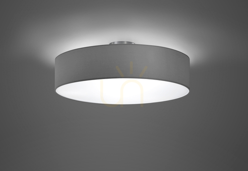 Check Trio HOTEL 603900311 ceiling light, grey and matt nickel, 3×E27, 50 cm