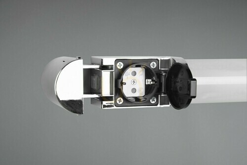 Check Trio PIERA 284074206 chrome bathroom wall light with socket LED 8 W