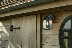 Outdoor Wall Lamp Lutec Kelsey Black Aluminum Glass E27 40W IP44 5273702012 small 1