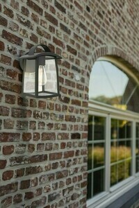 Outdoor Wall Lamp Lutec Kelsey Black Aluminum Glass 1-Light 5273603012 small 1