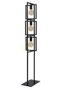 Lucide LUUK Floor Lamp Black Metal Vintage 3xE27 145 cm 00726/03/30 small 1