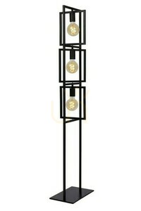 Lucide LUUK Floor Lamp Black Metal Vintage 3xE27 145 cm 00726/03/30 small 0