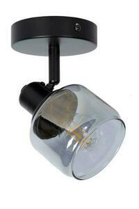 Lucide BJORN Ceiling Spotlight Black Smoked Glass Retro 1xE14 77979/01/30 small 1