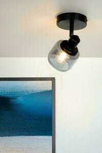 Lucide BJORN Ceiling Spotlight Black Smoked Glass Retro 1xE14 77979/01/30 small 3