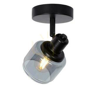 Lucide BJORN Ceiling Spotlight Black Smoked Glass Retro 1xE14 77979/01/30 small 4
