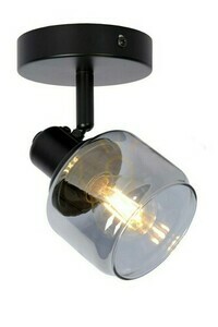 Lucide BJORN Ceiling Spotlight Black Smoked Glass Retro 1xE14 77979/01/30 small 0