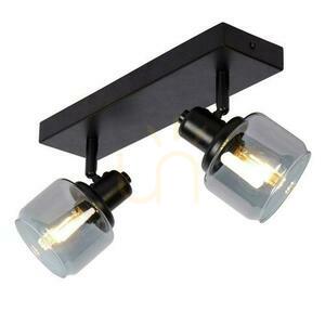 Lucide Bjorn 2-Light Black Glass Metal Retro Spotlight 77979/02/30 small 6