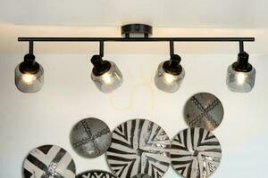 Lucide Bjorn 4-Light Black Retro Spotlights 77979/04/30 small 2
