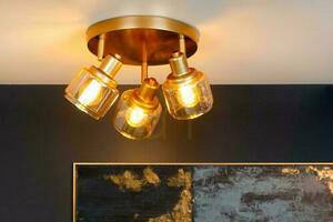 Lucide Bjorn 3-Light Gold Retro Ceiling Spotlight 77979/13/02 small 2