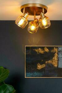 Lucide Bjorn 3-Light Gold Retro Ceiling Spotlight 77979/13/02 small 3