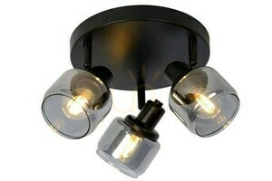 Lucide BJORN 3-Light Black Glass Metal Retro Spotlights 77979/13/30 small 0