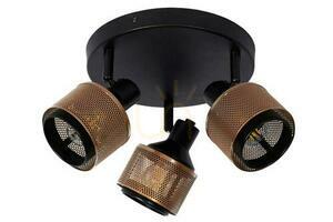 Lucide RAFA 3-Light Black Gold Vintage Spot Light 77980/13/30 small 1